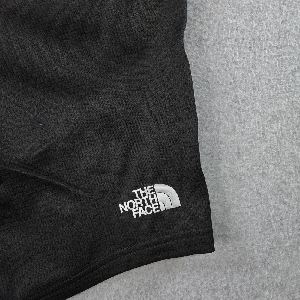 The North Face Shorts Mens‎ L Black Fleece Polyester Elastic Waist 10in